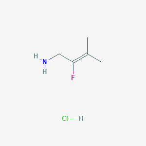 molecular formula C5H11ClFN B2801483 2-Fluoro-3-methylbut-2-enylamine hydrochloride CAS No. 171118-12-0