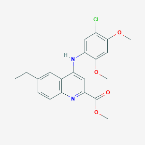 molecular formula C21H21ClN2O4 B2801488 2-(4-Fluorophenyl)-6-[(2-methylphenyl)acetyl]-5,6,7,8-tetrahydropyrido[4,3-d]pyrimidine CAS No. 1207060-12-5