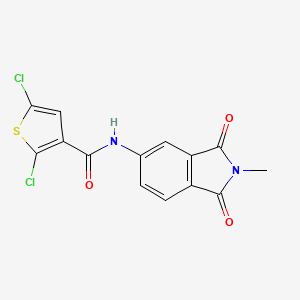 molecular formula C14H8Cl2N2O3S B2801500 2,5-dichloro-N-(2-methyl-1,3-dioxoisoindolin-5-yl)thiophene-3-carboxamide CAS No. 476643-03-5
