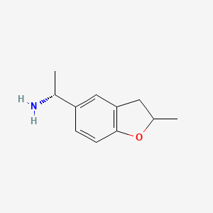 molecular formula C11H15NO B2801506 (1R)-1-(2-methyl-2,3-dihydro-1-benzofuran-5-yl)ethan-1-amine CAS No. 1568366-30-2