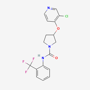 3-((3-chloropyridin-4-yl)oxy)-N-(2-(trifluoromethyl)phenyl)pyrrolidine-1-carboxamide