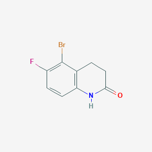 molecular formula C9H7BrFNO B2801512 5-Bromo-6-fluoro-3,4-dihydro-1H-quinolin-2-one CAS No. 2378503-20-7