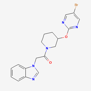 2-(1H-benzo[d]imidazol-1-yl)-1-(3-((5-bromopyrimidin-2-yl)oxy)piperidin-1-yl)ethanone