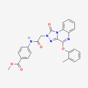 methyl 4-{2-[4-(2-methylphenoxy)-1-oxo-1H,2H-[1,2,4]triazolo[4,3-a]quinoxalin-2-yl]acetamido}benzoate