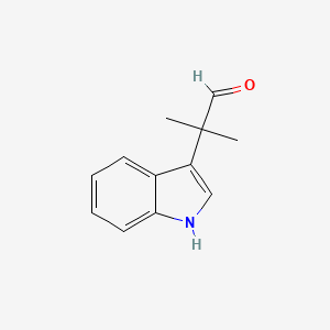 molecular formula C12H13NO B2801531 2-(1H-吲哚-3-基)-2-甲基丙醛 CAS No. 22394-18-9