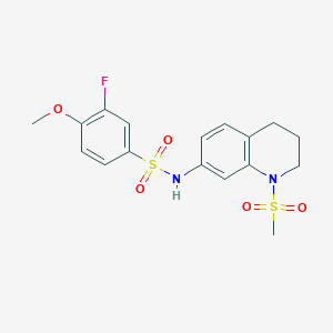 3-fluoro-4-methoxy-N-(1-methylsulfonyl-3,4-dihydro-2H-quinolin-7-yl)benzenesulfonamide