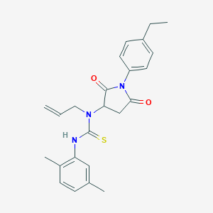 molecular formula C24H27N3O2S B280154 N-allyl-N'-(2,5-dimethylphenyl)-N-[1-(4-ethylphenyl)-2,5-dioxo-3-pyrrolidinyl]thiourea 