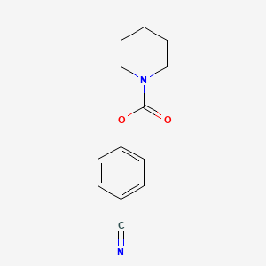 molecular formula C13H14N2O2 B2801541 4-氰基苯基哌啶-1-羧酸酯 CAS No. 713098-37-4
