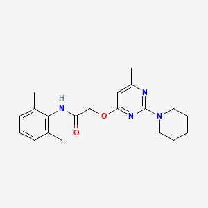 molecular formula C20H26N4O2 B2801548 N-(2,6-dimethylphenyl)-2-{[6-methyl-2-(piperidin-1-yl)pyrimidin-4-yl]oxy}acetamide CAS No. 1226440-55-6