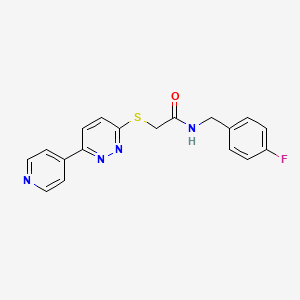 N-(4-fluorobenzyl)-2-((6-(pyridin-4-yl)pyridazin-3-yl)thio)acetamide