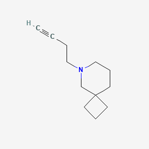 molecular formula C12H19N B2801554 6-丁-3-炔基-6-硫代-1-氮杂螺[3.5]壬烷 CAS No. 1856854-20-0