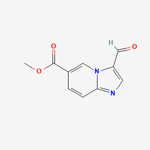 molecular formula C10H8N2O3 B2801561 3-Formyl-imidazo[1,2-a]pyridine-6-carboxylic acid methyl ester CAS No. 1126636-89-2