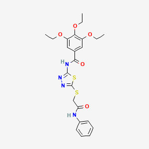 3,4,5-triethoxy-N-(5-((2-oxo-2-(phenylamino)ethyl)thio)-1,3,4-thiadiazol-2-yl)benzamide