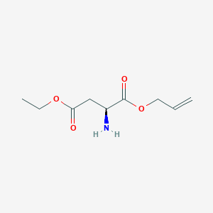 molecular formula C9H15NO4 B2801563 4-O-Ethyl 1-O-prop-2-enyl (2S)-2-aminobutanedioate CAS No. 2287250-26-2
