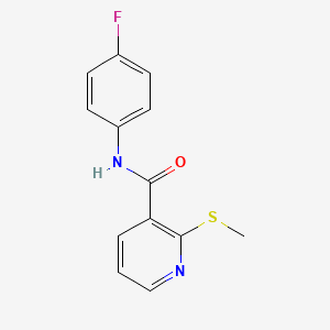 molecular formula C13H11FN2OS B2801566 N-(4-fluorophenyl)-2-(methylthio)nicotinamide CAS No. 141842-33-3