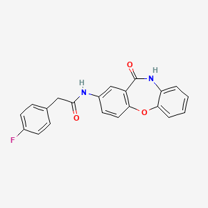 2-(4-fluorophenyl)-N-(11-oxo-10,11-dihydrodibenzo[b,f][1,4]oxazepin-2-yl)acetamide