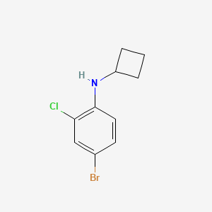 molecular formula C10H11BrClN B2801571 4-溴-2-氯-N-环丁基苯胺 CAS No. 1247192-13-7