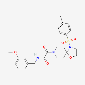 molecular formula C24H29N3O6S B2801572 N-(3-methoxybenzyl)-2-oxo-2-(4-tosyl-1-oxa-4,8-diazaspiro[4.5]decan-8-yl)acetamide CAS No. 898418-48-9