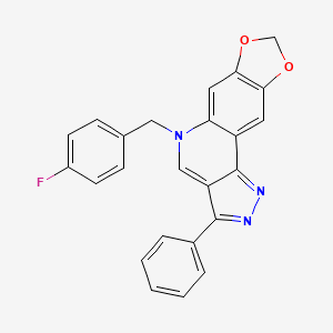 5-(4-fluorobenzyl)-3-phenyl-5H-[1,3]dioxolo[4,5-g]pyrazolo[4,3-c]quinoline
