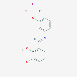 2-methoxy-6-((E)-{[3-(trifluoromethoxy)phenyl]imino}methyl)phenol