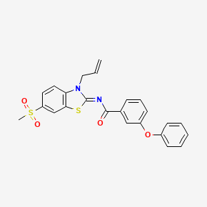 (Z)-N-(3-allyl-6-(methylsulfonyl)benzo[d]thiazol-2(3H)-ylidene)-3-phenoxybenzamide