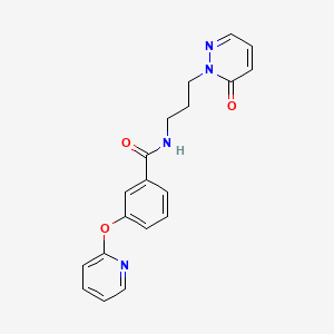 molecular formula C19H18N4O3 B2801591 N-(3-(6-oxopyridazin-1(6H)-yl)propyl)-3-(pyridin-2-yloxy)benzamide CAS No. 1796949-86-4