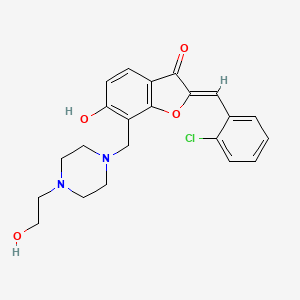 (Z)-2-(2-chlorobenzylidene)-6-hydroxy-7-((4-(2-hydroxyethyl)piperazin-1-yl)methyl)benzofuran-3(2H)-one