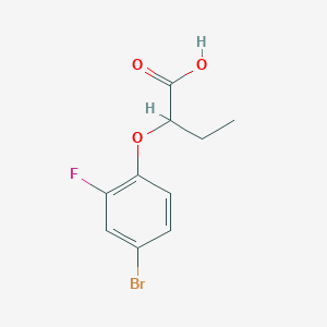 molecular formula C10H10BrFO3 B2801597 2-(4-溴-2-氟苯氧基)丁酸 CAS No. 1152843-96-3