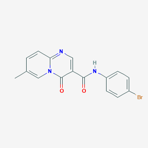 molecular formula C16H12BrN3O2 B2801600 N-(4-bromophenyl)-7-methyl-4-oxo-4H-pyrido[1,2-a]pyrimidine-3-carboxamide CAS No. 877649-69-9
