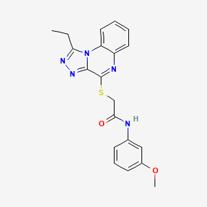 2-((1-ethyl-[1,2,4]triazolo[4,3-a]quinoxalin-4-yl)thio)-N-(3-methoxyphenyl)acetamide