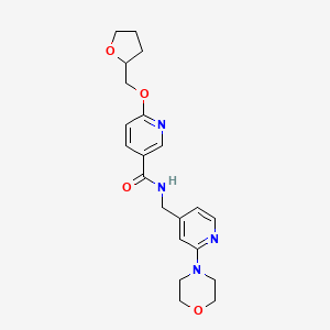 N-((2-morpholinopyridin-4-yl)methyl)-6-((tetrahydrofuran-2-yl)methoxy)nicotinamide