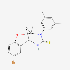 8-bromo-3-(3,5-dimethylphenyl)-2-methyl-5,6-dihydro-2H-2,6-methanobenzo[g][1,3,5]oxadiazocine-4(3H)-thione