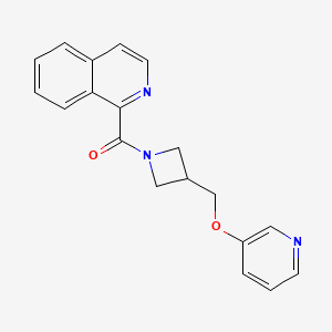molecular formula C19H17N3O2 B2801608 Isoquinolin-1-yl-[3-(pyridin-3-yloxymethyl)azetidin-1-yl]methanone CAS No. 2379971-38-5