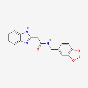 2-(1H-benzimidazol-2-yl)-N-(1,3-benzodioxol-5-ylmethyl)acetamide