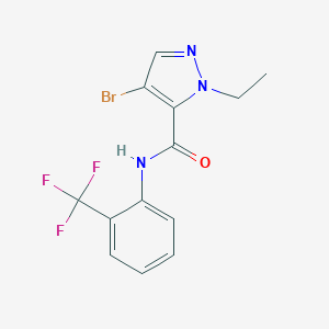 4-bromo-1-ethyl-N-[2-(trifluoromethyl)phenyl]-1H-pyrazole-5-carboxamide