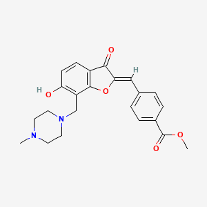 (Z)-methyl 4-((6-hydroxy-7-((4-methylpiperazin-1-yl)methyl)-3-oxobenzofuran-2(3H)-ylidene)methyl)benzoate