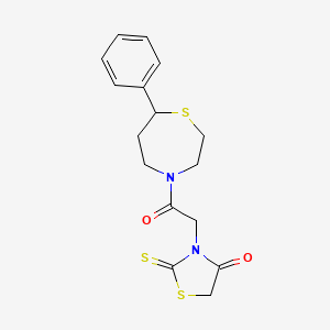 3-(2-Oxo-2-(7-phenyl-1,4-thiazepan-4-yl)ethyl)-2-thioxothiazolidin-4-one