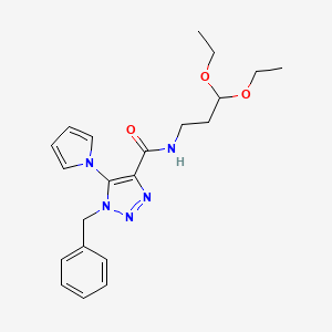1-benzyl-N-(3,3-diethoxypropyl)-5-(1H-pyrrol-1-yl)-1H-1,2,3-triazole-4-carboxamide