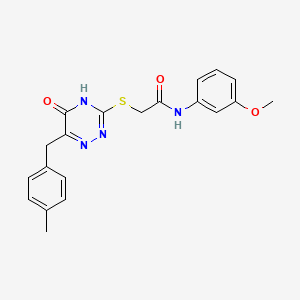 2-{[5-hydroxy-6-(4-methylbenzyl)-1,2,4-triazin-3-yl]sulfanyl}-N-(3-methoxyphenyl)acetamide