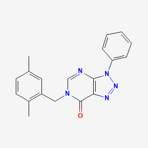 molecular formula C19H17N5O B2801627 6-(2,5-二甲基苯甲基)-3-苯基-3H-[1,2,3]三唑并[4,5-d]嘧啶-7(6H)-酮 CAS No. 892479-19-5