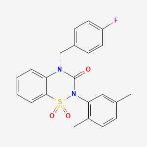 2-(2,5-dimethylphenyl)-4-(4-fluorobenzyl)-2H-1,2,4-benzothiadiazin-3(4H)-one 1,1-dioxide
