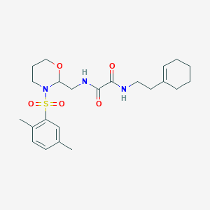 N1-(2-(cyclohex-1-en-1-yl)ethyl)-N2-((3-((2,5-dimethylphenyl)sulfonyl)-1,3-oxazinan-2-yl)methyl)oxalamide