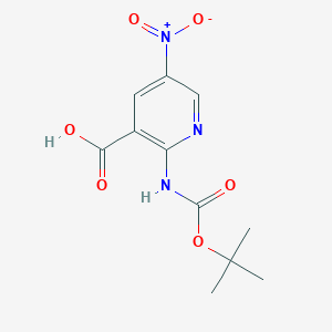 2-[(2-Methylpropan-2-yl)oxycarbonylamino]-5-nitropyridine-3-carboxylic acid