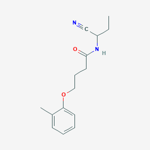 molecular formula C15H20N2O2 B2801663 N-(1-cyanopropyl)-4-(2-methylphenoxy)butanamide CAS No. 1280811-40-6