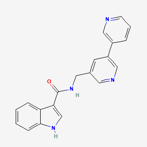 molecular formula C20H16N4O B2801665 N-([3,3'-bipyridin]-5-ylmethyl)-1H-indole-3-carboxamide CAS No. 2177365-57-8