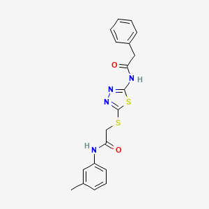 N-(5-((2-oxo-2-(m-tolylamino)ethyl)thio)-1,3,4-thiadiazol-2-yl)-2-phenylacetamide