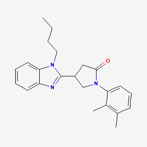 molecular formula C23H27N3O B2801669 1-(2,3-Dimethylphenyl)-4-(1-butylbenzimidazol-2-yl)pyrrolidin-2-one CAS No. 847395-59-9