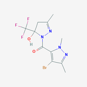 1-[(4-bromo-1,3-dimethyl-1H-pyrazol-5-yl)carbonyl]-3-methyl-5-(trifluoromethyl)-4,5-dihydro-1H-pyrazol-5-ol