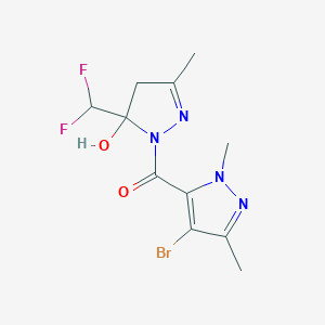 (4-bromo-1,3-dimethyl-1H-pyrazol-5-yl)[5-(difluoromethyl)-5-hydroxy-3-methyl-4,5-dihydro-1H-pyrazol-1-yl]methanone
