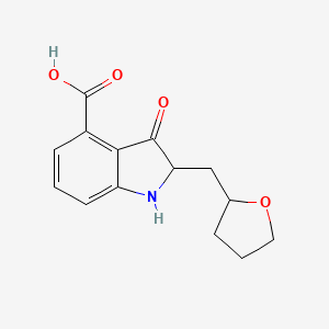 3-Oxo-2-(oxolan-2-ylmethyl)indoline-4-carboxylic acid